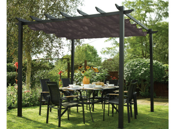 Aluminium-Pergola "Latina 3x3" dunkelgrau