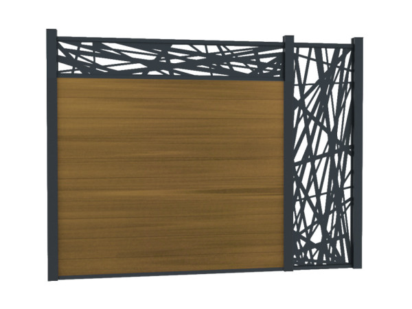 WPC Boston Steckzaun Teak