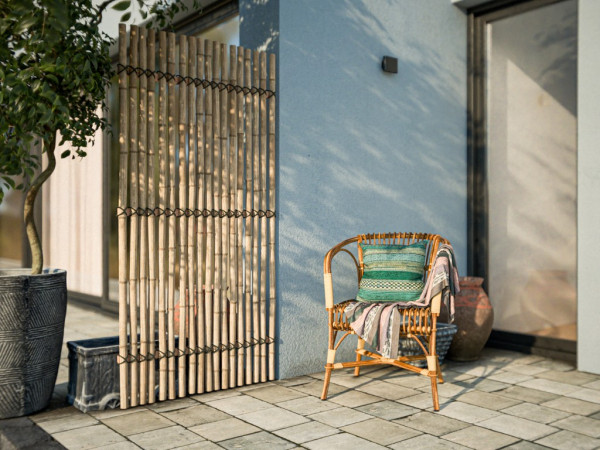 Sichtschutzzaun Bambus Slim Natur