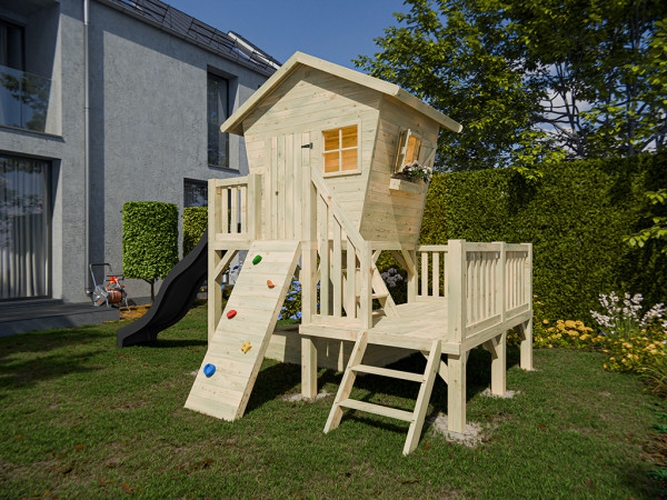 Stelzenhaus Big Birdy KDI inkl. Rutsche grau