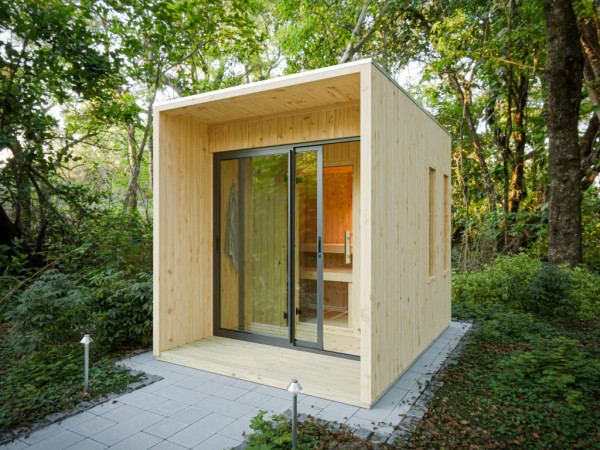 Gartensauna Eudora 1 naturbelassen SPARSET 9kW Ofen und ext. Strg
