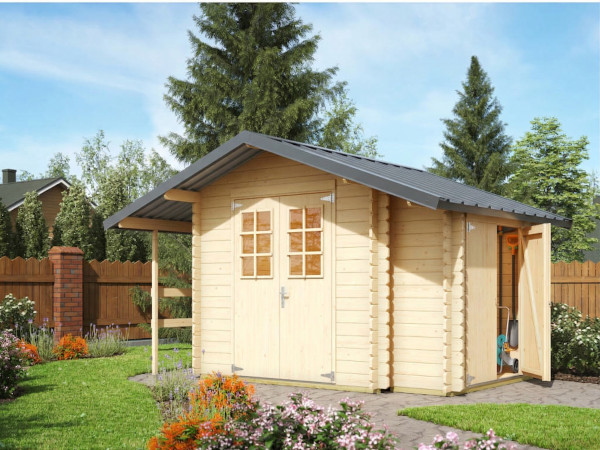 Gerätehaus Blockbohlenhaus Vilano 2 28 mm naturbelassen