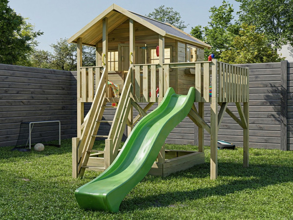 Stelzenhaus Big House XL KDI inkl. Rutsche grün