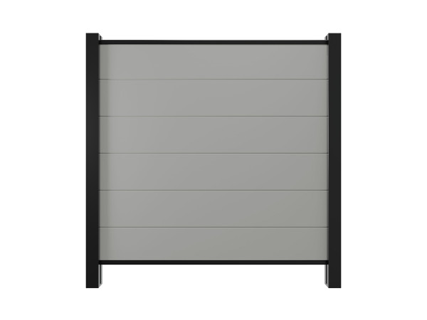 Gartenzaun Sichtschutzzaun PVC Stecksystem Hellgrau