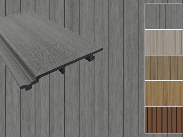 WPC Wandverkleidung Standard Silver Grey coextrudiert