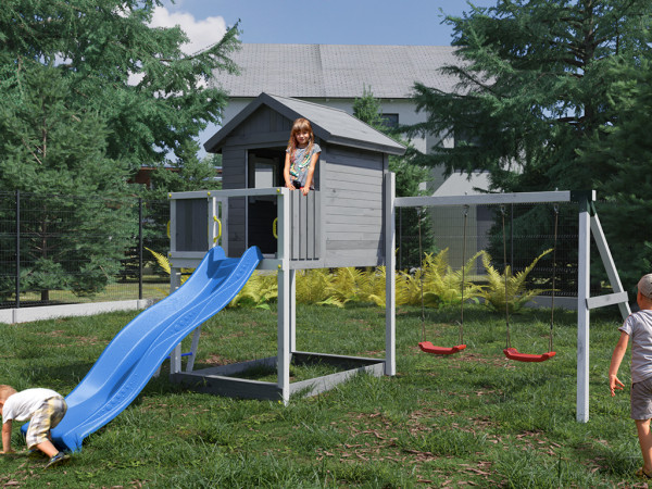 Abb. zeigt Spielturm inkl. Rutsche (optional)