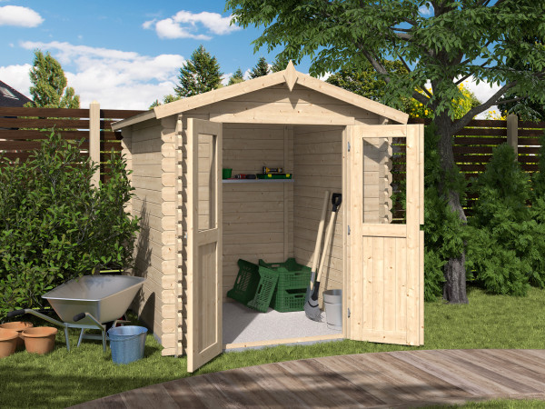 Gartenhaus BBH "Mini 2 B" 28 mm Satteldach