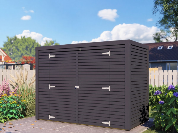 Bikebox Geräteschrank Velo Rhombusprofil 18 mm anthrazit