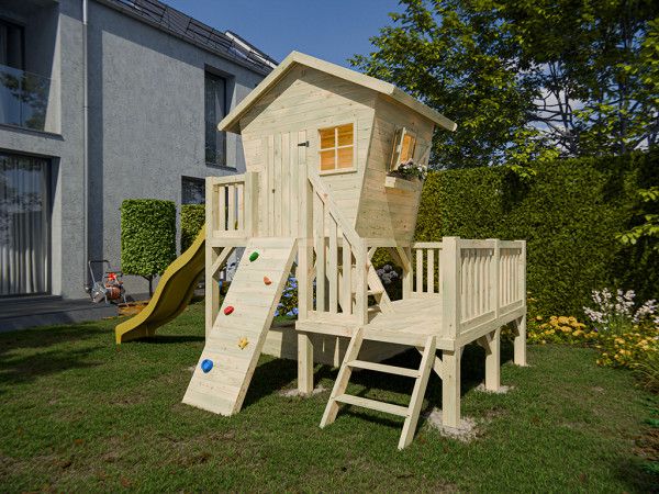 Stelzenhaus Big Birdy XXL KDI inkl. Rutsche gelb
