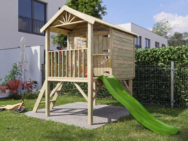 Stelzenhaus Funny XL KDI inkl. Rutsche grün