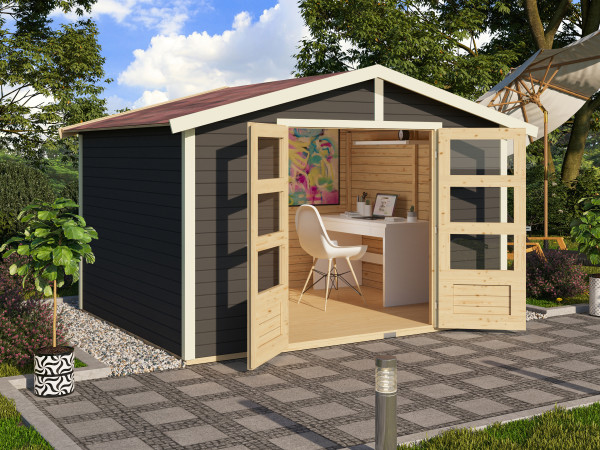Gartenhaus Carlton 5 19 mm terragrau