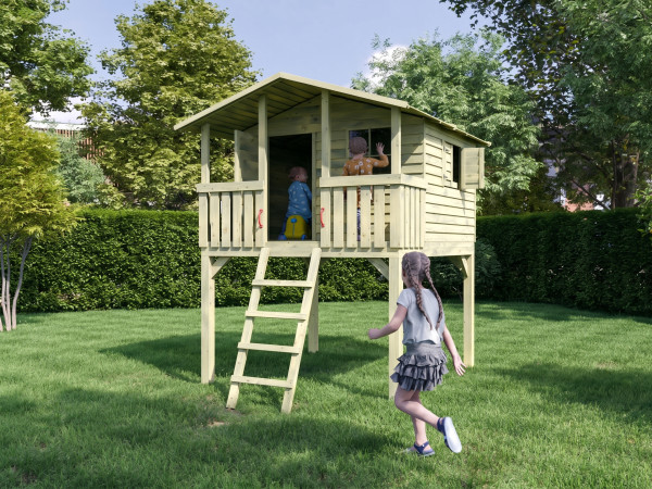 Hinweis: Abb. entspricht nicht dem Lieferumfang. Rutsche nicht enthalten”.