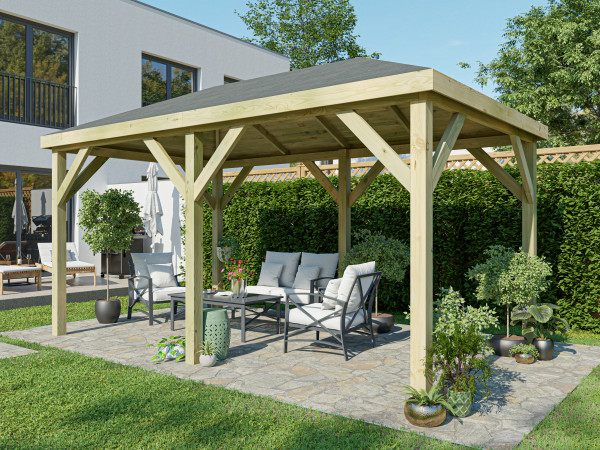 Pavillon Gartenlaube Grande Kiefer imprägniert