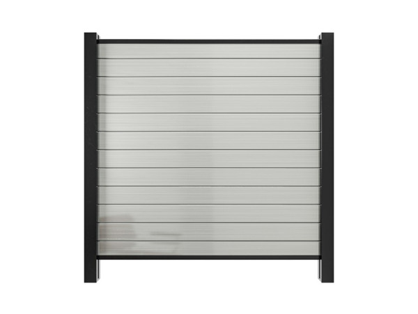 Gartenzaun Sichtschutzzaun PVC Stecksystem hellgrau