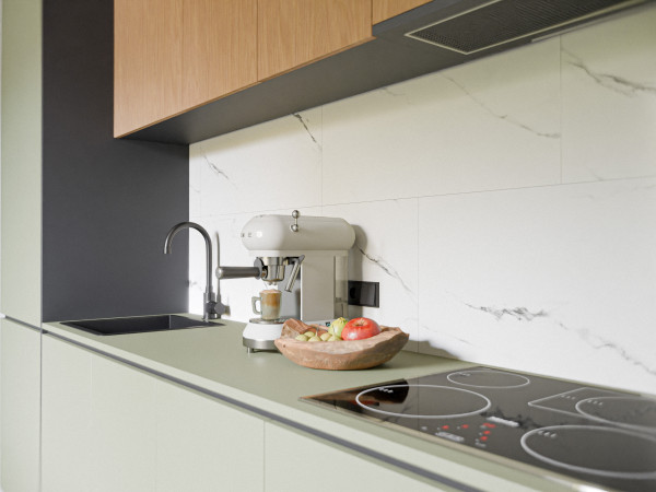 Wandpaneele RenoVario Carrara Marmor Weiß Vinyl SPC