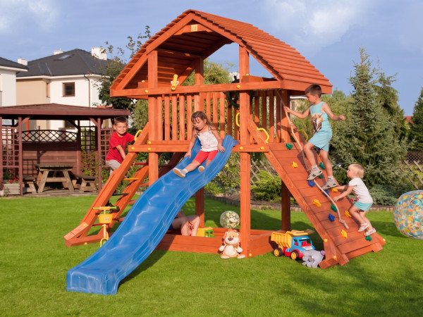 Hinweis: Abb. entspricht nicht dem Lieferumfang. Rutsche nicht enthalten”.