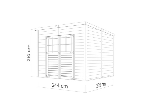 Gartenhaus Lenn 4 19 mm natur