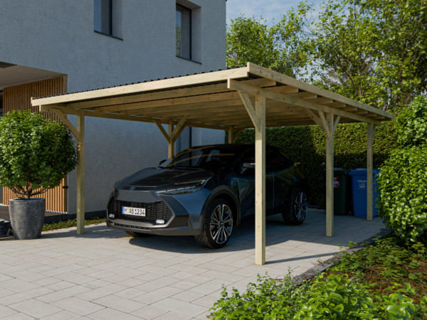 Holz-Einzelcarport 400 x 500 cm, Nadelholz