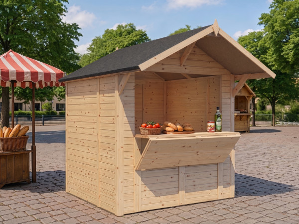 Marktstand - Verkaufsstand Niko 1 14 mm naturbelassen