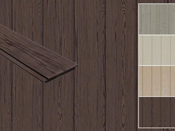 ArmorBoard Fassadenprofil Dark Truffel Co-extrudierte Holzstruktur-Oberfläche