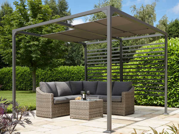 Aluminium-Pergola "Florence 3x3" dunkelgrau