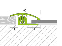 Vorschau: Anpassungsprofil PROVARIO Universal Aluminium eloxiert Champagne Vorschau: Anpassungsprofil PROVARIO Universal Aluminium eloxiert Champagne
