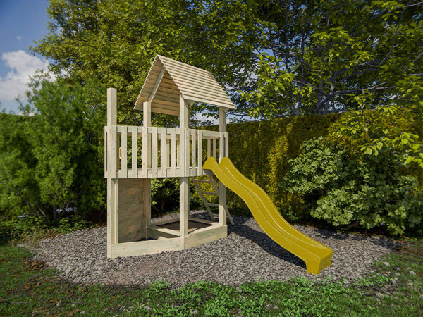 Spielturm Ship Tower KDI inkl. Rutsche gelb