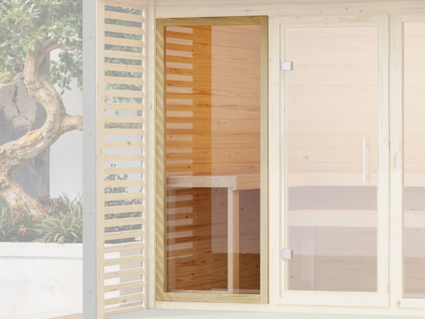 Saunafenster Klarglas naturbelassen