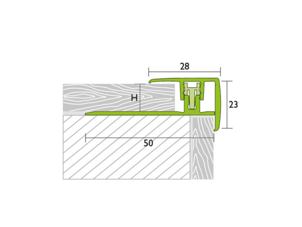 Treppenkantenprofil PROSTEP Aluminium eloxiert Edelstahl