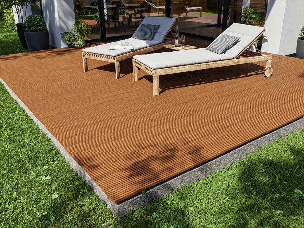 Terrassendiele Bangkirai unbehandelt *Standard Qualität* Pinhole