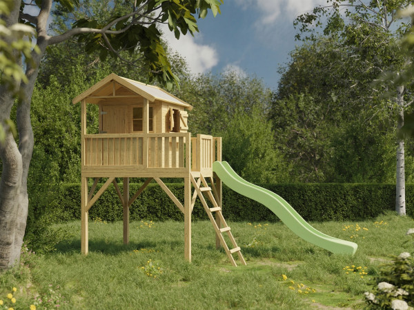 Hinweis: Abb. entspricht nicht dem Lieferumfang. Rutsche nicht enthalten”.