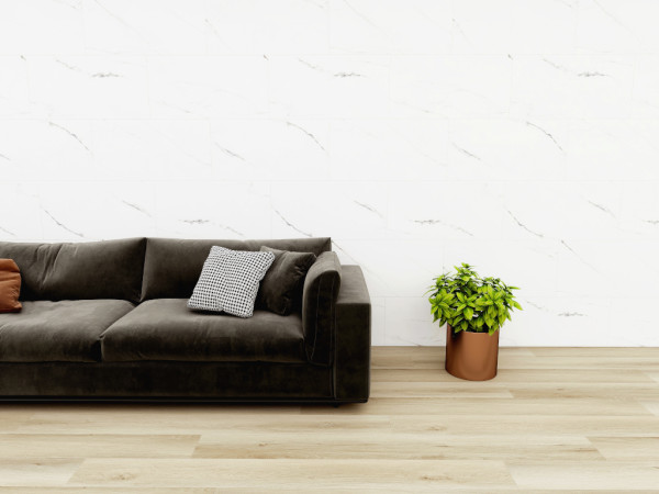 Wandpaneele RenoVario Carrara Marmor Weiß Vinyl SPC