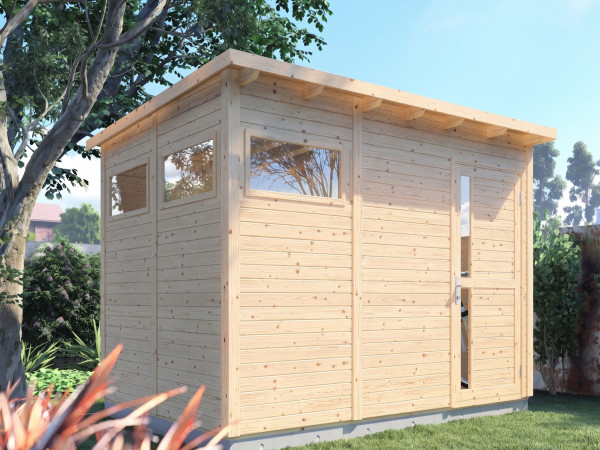 Gartenhaus Punta 3 19 mm natur