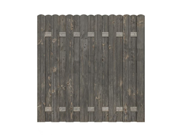 Sichtschutzzaun Pinus Bohlen Zaun KDI Grau