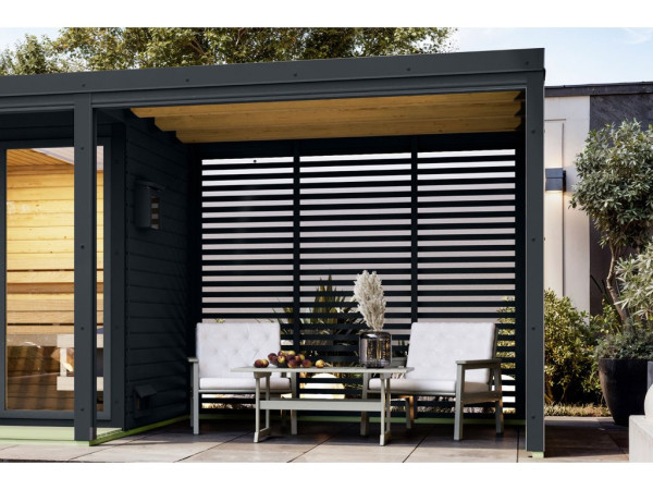 Anbaudach für Saunahaus Ares anthrazit anthrazit