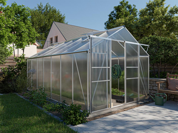 Gewächshaus Olympus Silber Hohlkammerplatte 4 mm