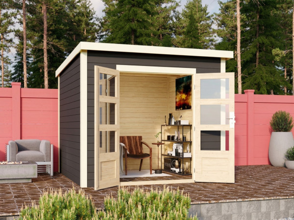 Gartenhaus Wacken 6 28 mm terragrau