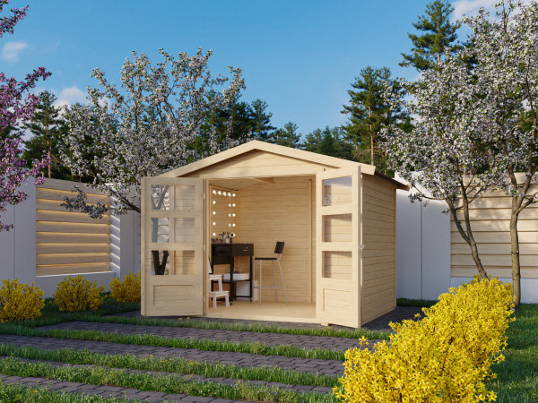 Gartenhaus Carlton 3 19 mm naturbelassen