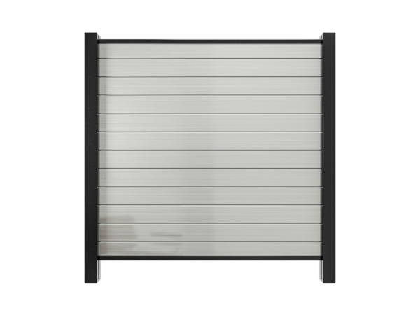 Gartenzaun Sichtschutzzaun PVC Stecksystem hellgrau