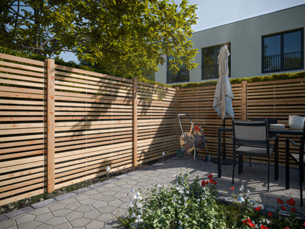 Sichtschutzzaun Sumatra DIY-Bausatz europäische Lärche