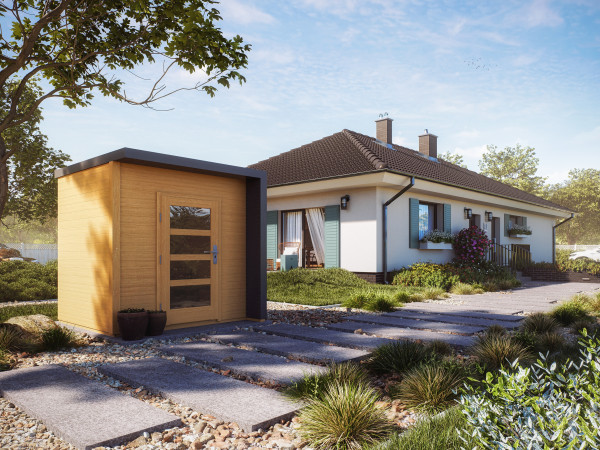 Gartenhaus Gerätehaus Bravo 19 mm naturbelassen