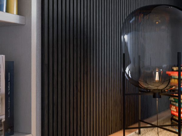 Akustikpaneele Wandverkleidung Black Oak 120 cm Filz schwarz