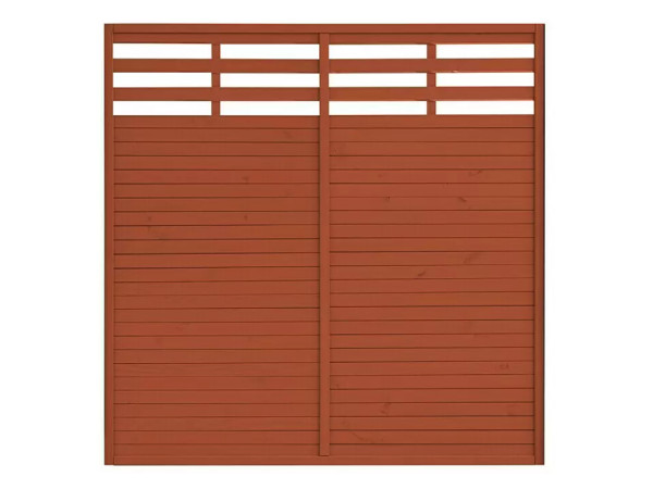 Sichtschutzzaun Dune mit Ornament braun