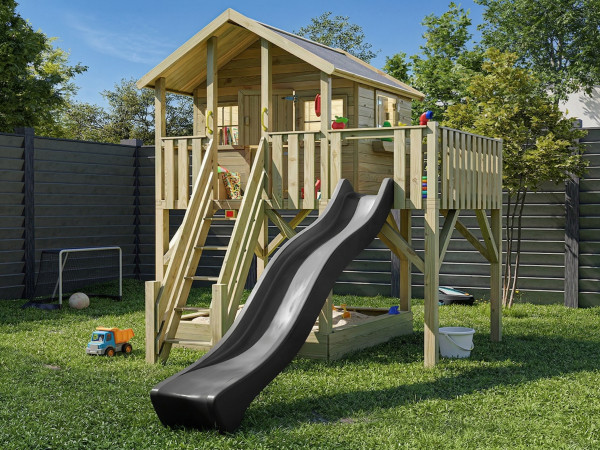 Stelzenhaus Big House XL KDI inkl. Rutsche grau