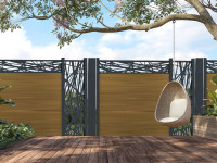 Vorschau: WPC Boston Steckzaun Teak Vorschau: WPC Boston Steckzaun Teak