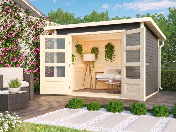 Gartenhaus Stockach 3 19 mm terragrau