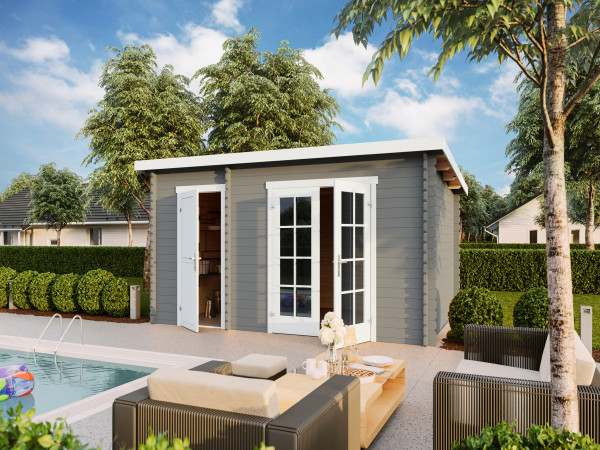 Gartenhaus Blockbohlenhaus Belmont 2 34 mm naturbelassen