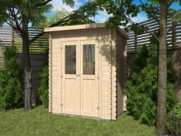 Gartenhaus BBH "Mini 1 B" 28 mm Pultdach