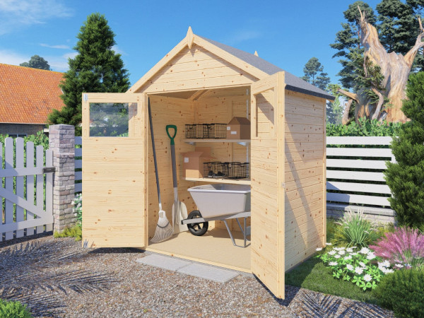 Gartenhaus Sylta 1 14 mm natur