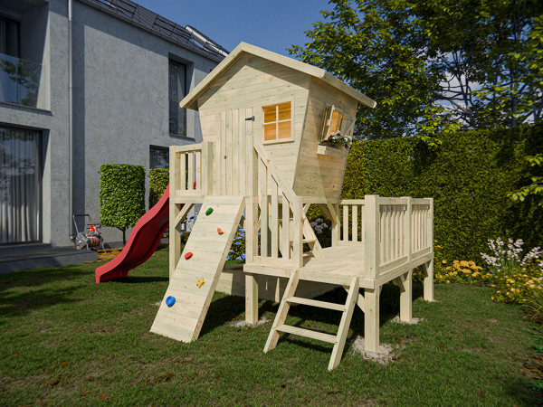 Stelzenhaus Big Birdy XXL KDI inkl. Rutsche rot